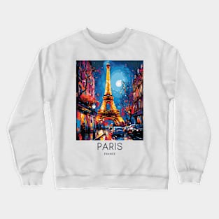 Paris Eiffel Tower  Pop Art France Crewneck Sweatshirt